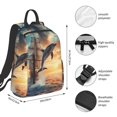 thumbnail image 2 of Yiaed Sailing Dancing Dolphin Print Lightweight Backpack Travel Backpacks Hiking Daypack for Women Men, 2 of 5