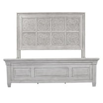 Bowery Hill Contemporary King Optional Panel Bed in White Finish
