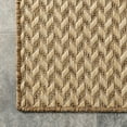 thumbnail image 3 of nuLOOM Camryn Herringbone Indoor/Outdoor Area Rug, 6' 7" x 6' 7", Square, Camryn Brown, 3 of 5