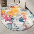 thumbnail image 6 of World Rug Gallery Area Rugs Bohemian Geometric Modern Dining Room Rug Living Room Rugs New - MULTI 5'x6'6" Oval, 6 of 8