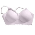 thumbnail image 4 of khonts,Women's Spaghetti Strap Anti Sagging Bras High Supportive Push up Wireless Bralettes Comfort Soft Everyday Tshirt Bra Light Purple M, 4 of 4
