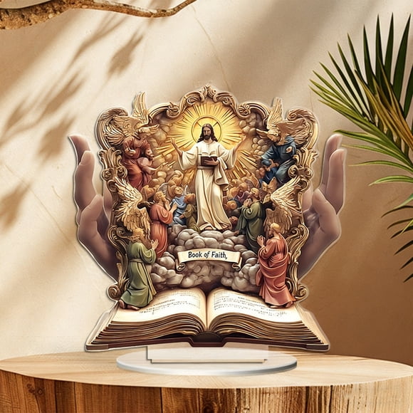Yusimy Palm - Sized Heart Sutra Desktop Decoration Religious Theme Festival Desktop Decor Ornament for Desktop Decor