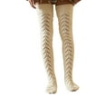 thumbnail image 1 of Women Cable Knit Extra Long Boot Socks Over Knee Thigh Stocking Leg Warmers, 1 of 8