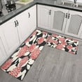 thumbnail image 3 of 2 Piece Floral Spring Flowers Dalia Rug Kitchen Rug Set, Decor Kitchen Rugs, Absorbent Non-Slip Washable Floor Mats, Home Indoor Runner Rugs 17"x47"+17"x30", 3 of 7
