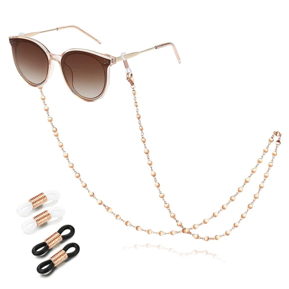 Cadena para anteojos SAM & LORI de acero inoxidable en oro rosado para mujer
