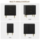 thumbnail image 5 of Moderno wood chest of cajones con fluted cajones metal handles y legs-a almacenamiento organizer, 5 of 6