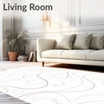 thumbnail image 2 of ODIKA 4'x6' Machine Washable Non-Slip Area Rug, Velvet Wave with Curves and Subtle Gradient Flow High Traffic Rug with Pad, Pink, 730918, 2 of 8
