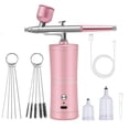thumbnail image 1 of Rechargeable Airbrush Kit with Portable Mini Compressor, Cordless Handheld Airbrush Set for Painting, Nail Art, Model Coloring, Makeup, Cake Decorating & Craft Projects, 0.3mm Nozzle, 1 of 8