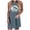 Blue, variant on Women's Fashion 3D Printed Tank Top Sleeveless Wrap Beach Mini Dress Summer Casual Comfortable Stylish Flowy