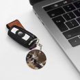 thumbnail image 6 of Naloa Cat Family Print Round Keychain Keychain Key Ring, Key Tag, Key Chain Bulk for Gift Accessories (Round), 6 of 7
