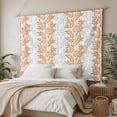thumbnail image 3 of Orange Gray Botanical Large Tapestry for Bedroom Wall Hanging Tapestry,Pastoral Spring Summer Leaf Aesthetics Ceiling Backdrop Tapestries Poster Blanket Wall Decor for Living Room 100" x 59", 3 of 8