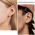 thumbnail image 3 of Pendientes de tuerca, 0,6 quilates-4 quilates D Claridad de color Corte redondo brillante Diamante cultivado en laboratorio Chapado en oro blanco de 18 quilates Plata de ley 925 Pendientes de tuerca JAMW Sencillez, 3 of 4