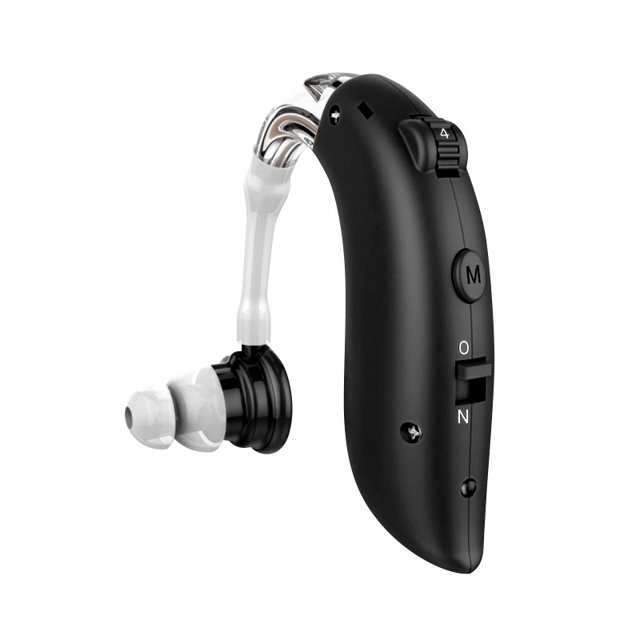 Amplificador de sonido con colector de sonido detrás de la oreja recargable por USB y sin Bluetooth G-25