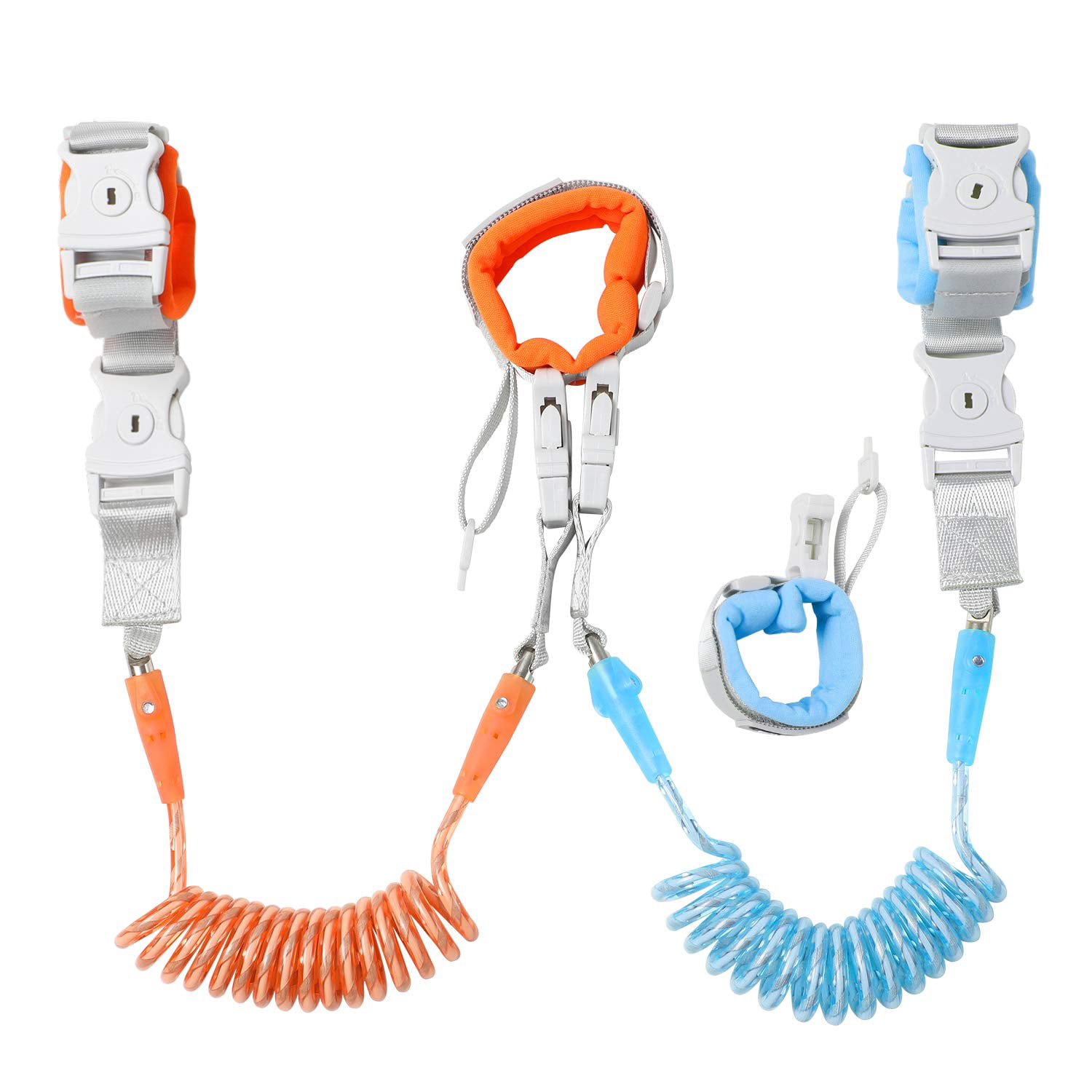 Anti Lost Rope Walking Harness with Key Lock Reflective for Kids Anti Lost Wrist Link,Toddles Safety Wrist Leash Babies 6.56 Feet Blue 