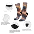 thumbnail image 3 of Rateoe Mythical Serpent Mountain Sunrise for Women Casual Calf Socks - Cute Crew Socks - Thin Soft Above Ankle Socks Size 5-11, 3 of 6