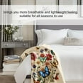 thumbnail image 5 of Butterfly Wildflowers Print Blanket 59"x51" Vintage Floral Throw Blankets Gifts for Women Men Soft Flannel Plush Blankets Full Season Cozy Fuzzy Blanket for Bedroom Living Room Sofa Couch PeachPuff, 5 of 8