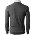 thumbnail image 4 of H2H Mens Casual Slim Fit Cardigans V-Neck Basic Designed Long Sleeve Button Down GRAY US L/ASIA XL (CMOCAL012), 4 of 5