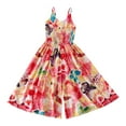 thumbnail image 4 of MIXUE Girls Jumpsuits & Rompers Kids Summer Butterfly Print Spaghetti Straps Sleeveless Loose Casual Wide Leg Fashion Bodysuits Streetwear,Red,9-10 Years, 4 of 4