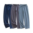 thumbnail image 1 of Pantalones de pijama para hombre Pantalones de pijama de algodón Pantalones de pijama ligeros Pantalones de punto tejidos con bolsillo, 1 of 8