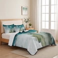 thumbnail image 5 of Queen Quilt Set 90''x96'', Teal Turquoise Lightweight Bedspread Coverlet Set with 2 Pillow Shams, Modern Abstract Minimalism Ombre Art Breathable All Season Quilt Bedding for Bedroom/Guest Room, 5 of 9