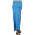 thumbnail image 2 of ShezPretty Women's Premium Fold Over High Waist Long Floor Length Maxi Skirt&nbsp; (Large, USA-TURQUOISE), 2 of 5