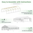 thumbnail image 3 of Summit Living 20'X40' Party Tent Outdoor Event Shelter Canopy with 12 Removable Sidewalls, White, 3 of 9