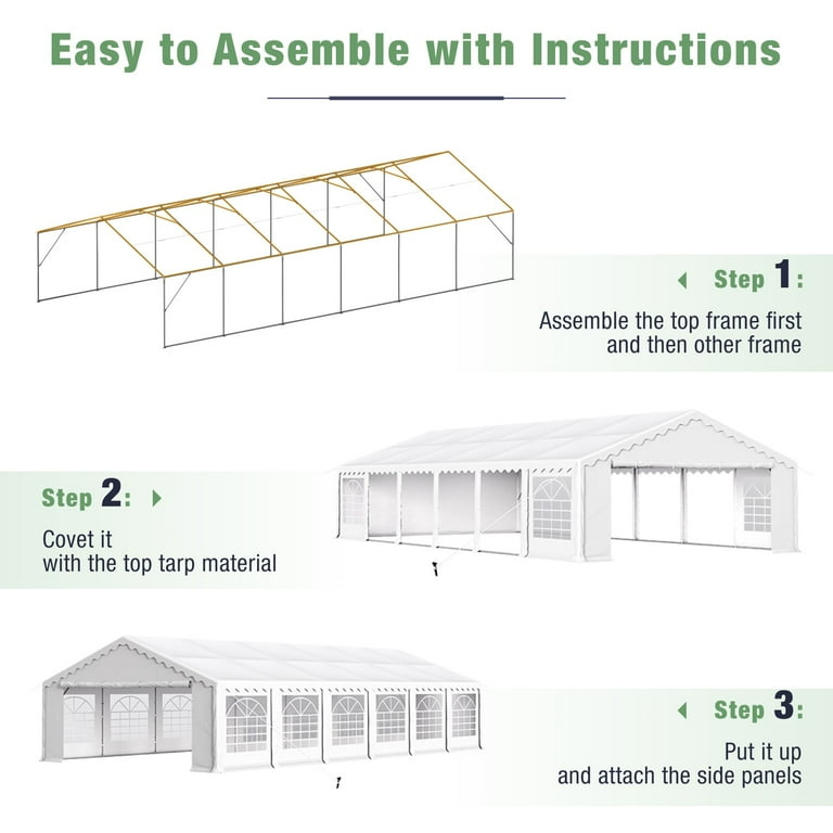 MF Studio 20'X40' Outdoor Party Tent, Event Shelter Canopy