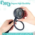 thumbnail image 4 of Panergy Portable Neck Fan, Rechargeable Battery Fan, Hands-free Design with 6 Speeds, 360° Adjustable High Flexibility Wearable Fan for Home Office Workout Travel, 4 of 7