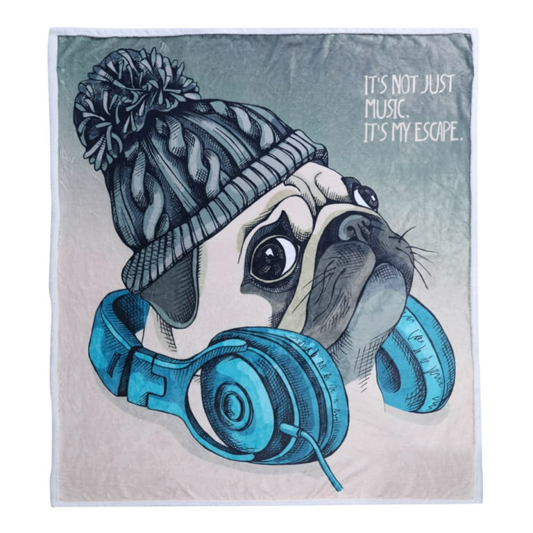 Sausage dog top print blanket