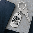 thumbnail image 6 of Strong In The Lord Stainless Steel or 18k Gold Premium Swivel Dog Tag Keychain, 6 of 9