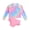 Pink Leopard, variant on Emy Dola Girls Rash Guard UPF+ 50 Swimsuit Set Leopard Prints Long Sleeve Bathing Suit Two Piece Bikini Swimwear For 4-7 Years