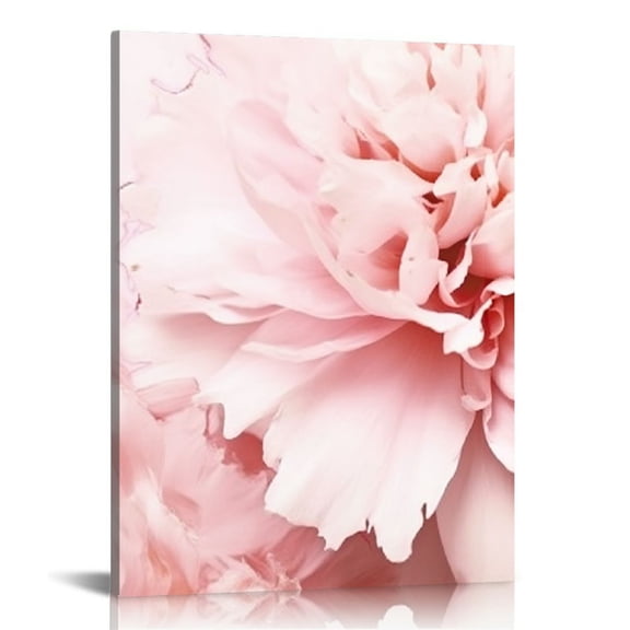 COMIO BACKYMRART Modern Flower Art Prints Pink Peony Poster Pink Rose Wall Art Peony Roses Art Canvas Painting Girls Bedroom Decor Flowers Canvas Wall Art for Living Room Decor