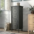 thumbnail image 5 of Elm Solid Wood 5-Drawer Chest, Antique Gray, 5 of 5