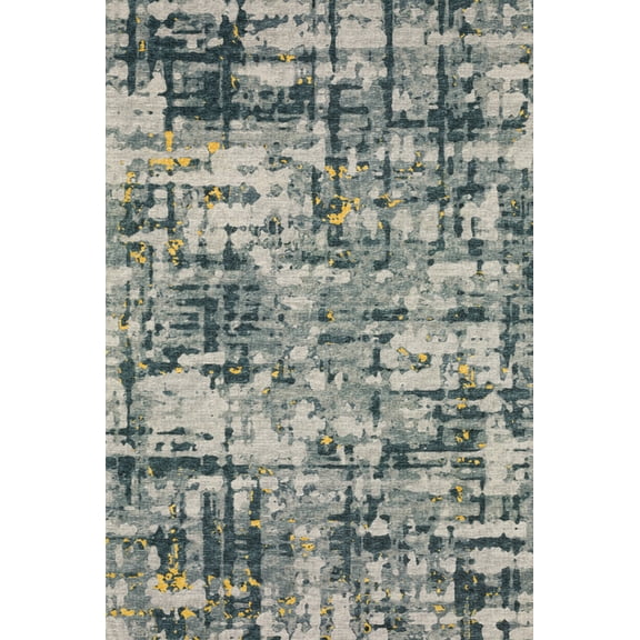 Dalyn Brisbane Area Rug BR5 Br5 Gold Gold Grid Rows 5' x 7' 6" Rectangle