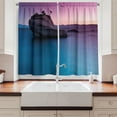 thumbnail image 2 of Ambesonne Exotic Kitchen Curtains, Bonsai Rock Lake Tahoe, 55"x45", Purple Grey Blue, 2 of 3