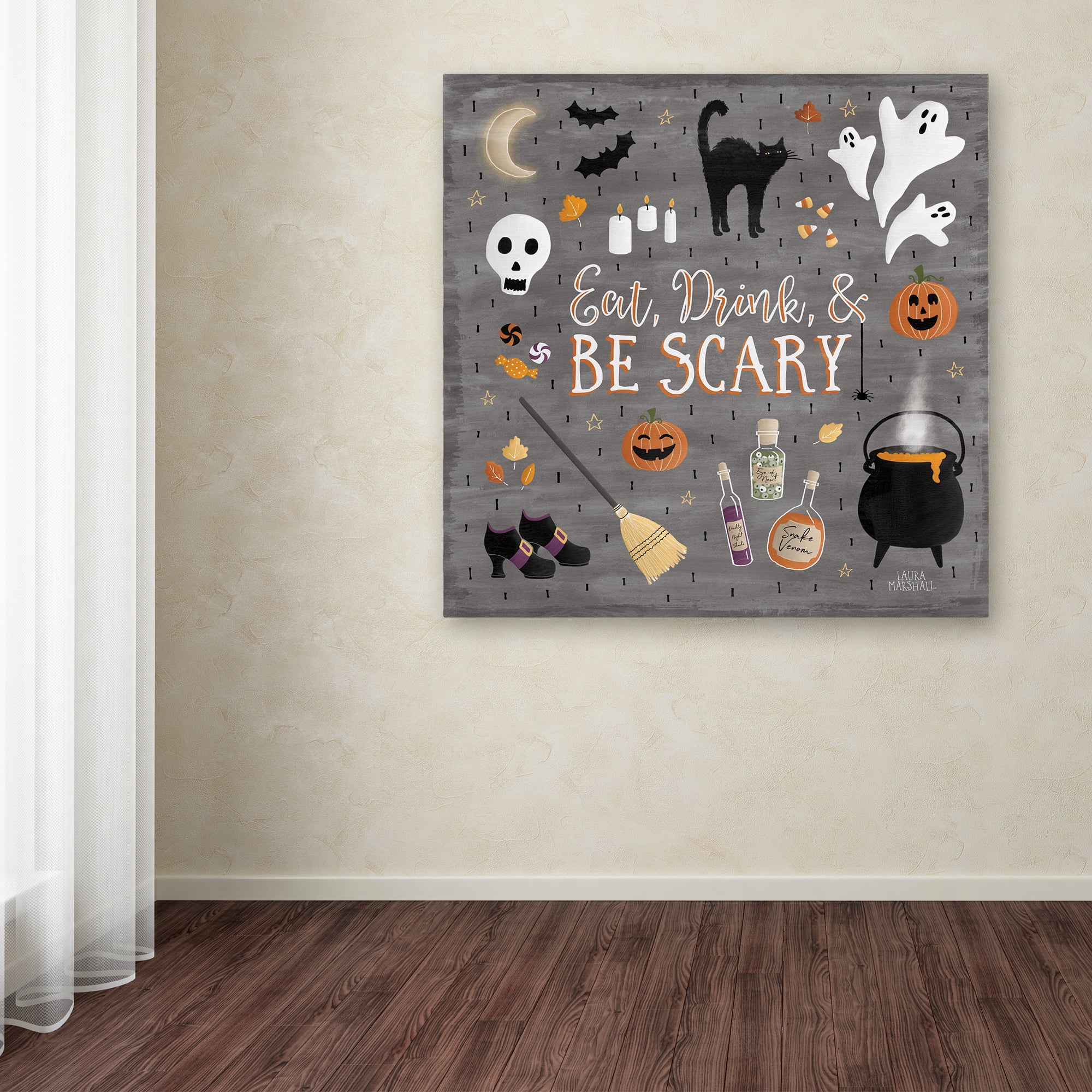 Trademark Fine Art 'Haunted Halloween I' Canvas Art by Laura Marshall