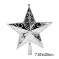 thumbnail image 2 of Christmas Tree Topper Star For Holiday Decorations Plastic Silver 7.9 in x 7.9 in x 1 in, 2 of 7