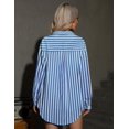 thumbnail image 5 of Zeagoo Womens Button Up Shirt Loose Drop Shoulder Blouses Long Sleeve Soft Office Dress Collar Shirt with Pockets, 5 of 6