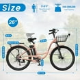 thumbnail image 5 of MOONCOOL Electric Bicycle for Adults 350W , 7-Speed Ebike with 36V 10.4Ah Removable Battery， 40 Miles Range , 20 mph Electric Commuter Bike for Women Men, Certified to UL 2849 by SGS, 5 of 8
