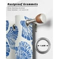 thumbnail image 6 of nqOlkjepod Outdoor Curtains for Patio Waterproof, Summer Blue Conch Outdoor Privacy Panels Grommet, Shell Ocean Retro Coastal Beach Blackout Outside Curtains for Porch/Cabana 54"x108", 2 Panels, 6 of 8