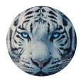 thumbnail image 4 of BCIIG White Tiger Snow Scene Round Table Cover Stain Resistant Washable Perfect for Indoor Outdoor Kitchen Dining Wedding Parties 100% Polyester Fiber 46"-50, 4 of 8