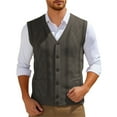thumbnail image 4 of RMGVDSD Men's Sweater Vests V Neck Sleeveless Knitted Cardigan Vest Comfortable Button Sweater Vest Casual Pullover Fall Outwear Trendy Polo Sweater, 4 of 4