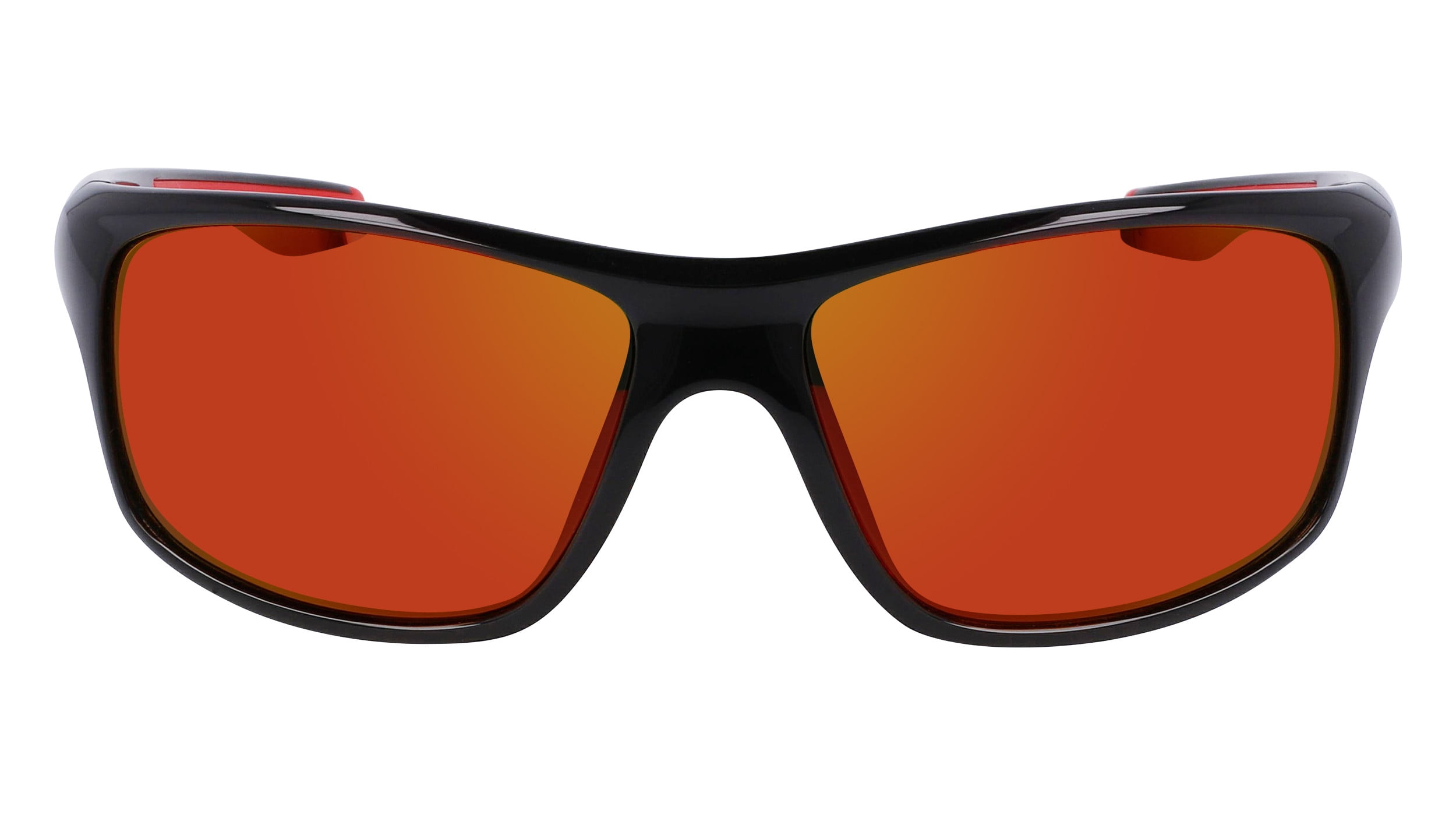 COLUMBIA BURR - C559SPG_009, WRAP SUNGLASS, SHINY BLACK + RED FRAME & RED REVO POLARIZED LENS