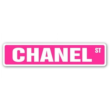 Chanel Street [3 Pack] of Vinyl Decal Stickers | 1.5" X 7" | Indoor/Outdoor | Funny decoration for Laptop, Car, Garage , Bedroom, Offices | SignMission