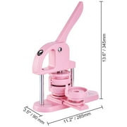 KFFKFF 3-IN-1 Button Maker, Multiple Sizes 1 +1.25 +2.28 (25/32/58mm) Badge Button Press Machine with 300pcs Button Parts, Button Maker Machine with Panda Magic Book, Ergonomic Arc Handle Punch