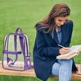 thumbnail image 4 of FastXmas Clear Backpack Transparent Heavy Duty Bag, Durable PVC Clear Sport Bags,Transparent backpack, Plastic Bookbags for College, Stadium,Security, Sporting(11x5.1x15 In), 4 of 5