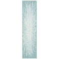 thumbnail image 2 of SAFAVIEH Micro-Loop Carbrey Sunburst Runner Rug, Aqua, 2'3" x 9', 2 of 10