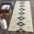 thumbnail image 2 of SAFAVIEH Soho Daven Southwestern Wool Area Rug, Ivory/Dark Grey, 2' x 3', 2 of 8