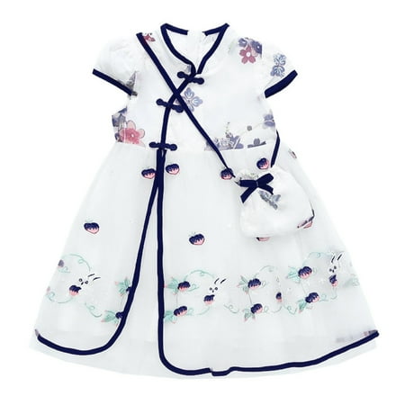 

Children Girls Dress Leisure Floral Printed Cute Toddler Girls Simple Style Sundress Children s Day Gifts