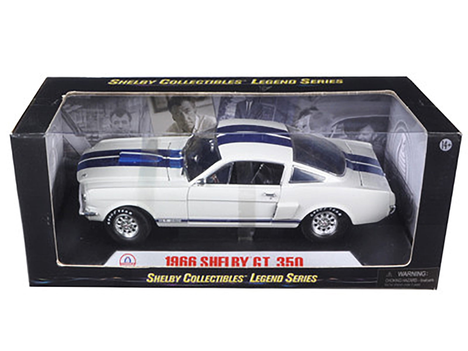 ミニカー1/18 箱あり SHELBY G.T. 350R No.213 1/18 Ford Mustang Shelby GT-350R White W/Blue Stripes Model